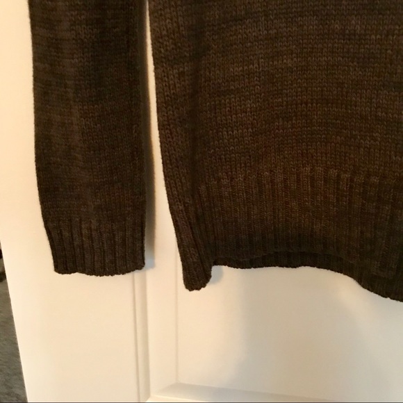 Olive Fold-Over Turtleneck Sweater - Picture 2 of 4